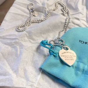 Tiffany & Co long hanging heart necklace